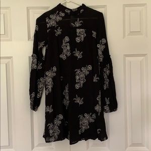 SALE*****Lulus swing dress with white floral embroidery